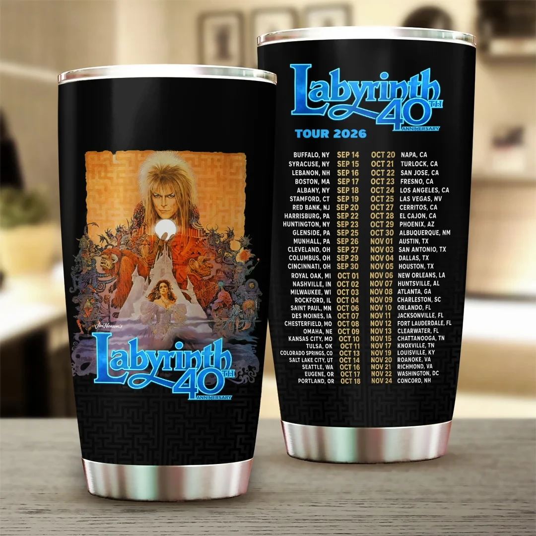 Labyrinth 40th Anniversary Tour 2026 Tumbler Labyrinth Merch Gift Ideas For Him - Kdjoy Labyrinth 40th Anniversary Tour 2026 Tumbler Labyrinth Merch Gift Ideas For Him - Kdjoy