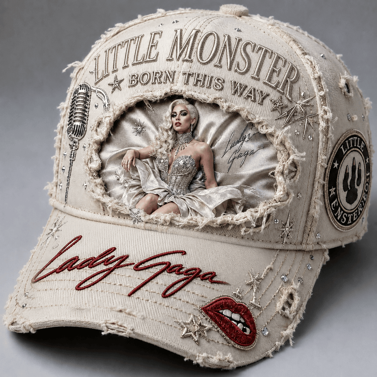 Lady Gaga Little Monster Born This Way Hat Lady Gaga Merch Best Gift For Music Lovers - Kdjoy