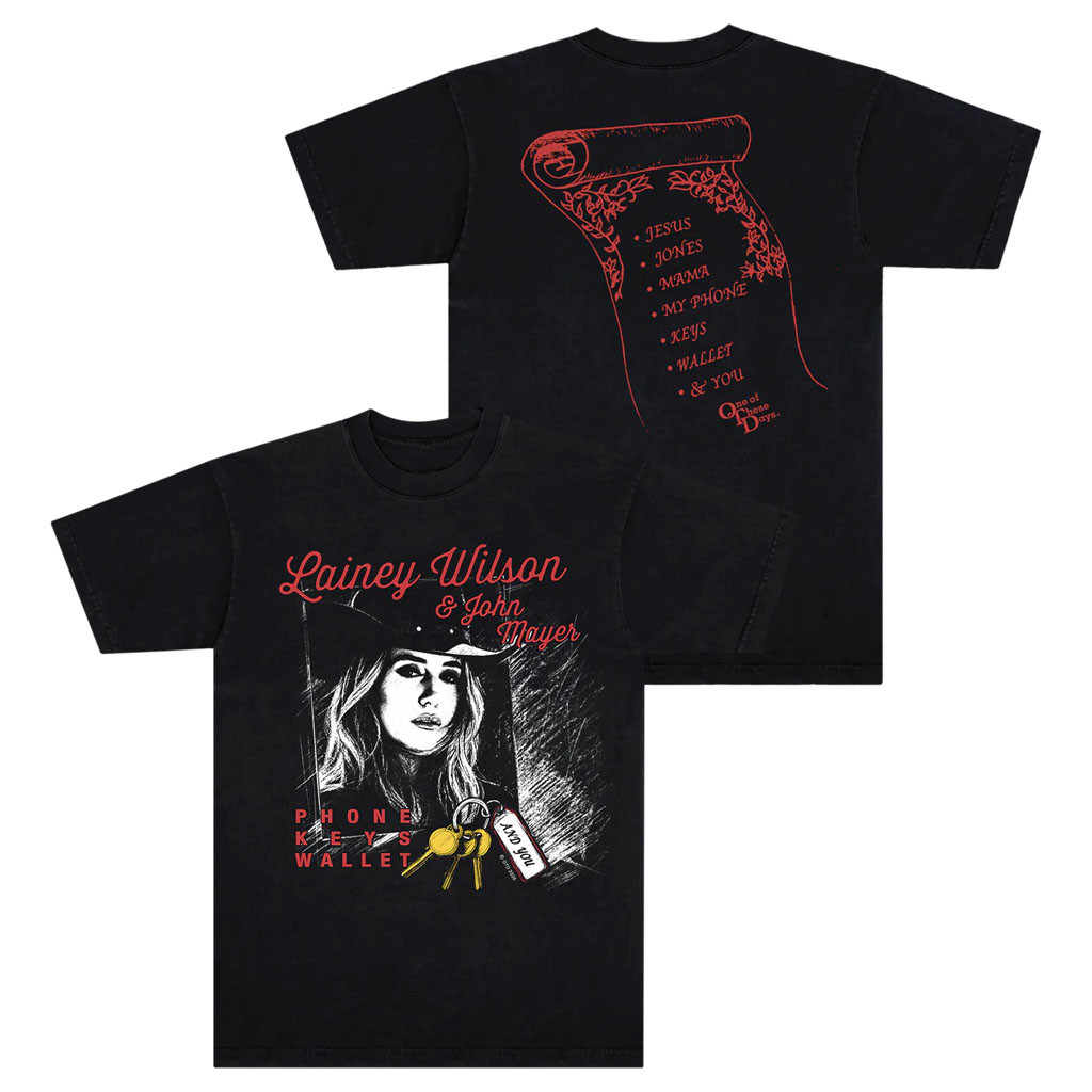 Lainey Wilson Merch 2026 Phone Keys Wallet Black T-Shirt X One Of These Days Shirt Fan Gifts - Kdjoy Lainey Wilson Merch 2026 Phone Keys Wallet Black T-Shirt X One Of These Days Shirt Fan Gifts - Kdjoy