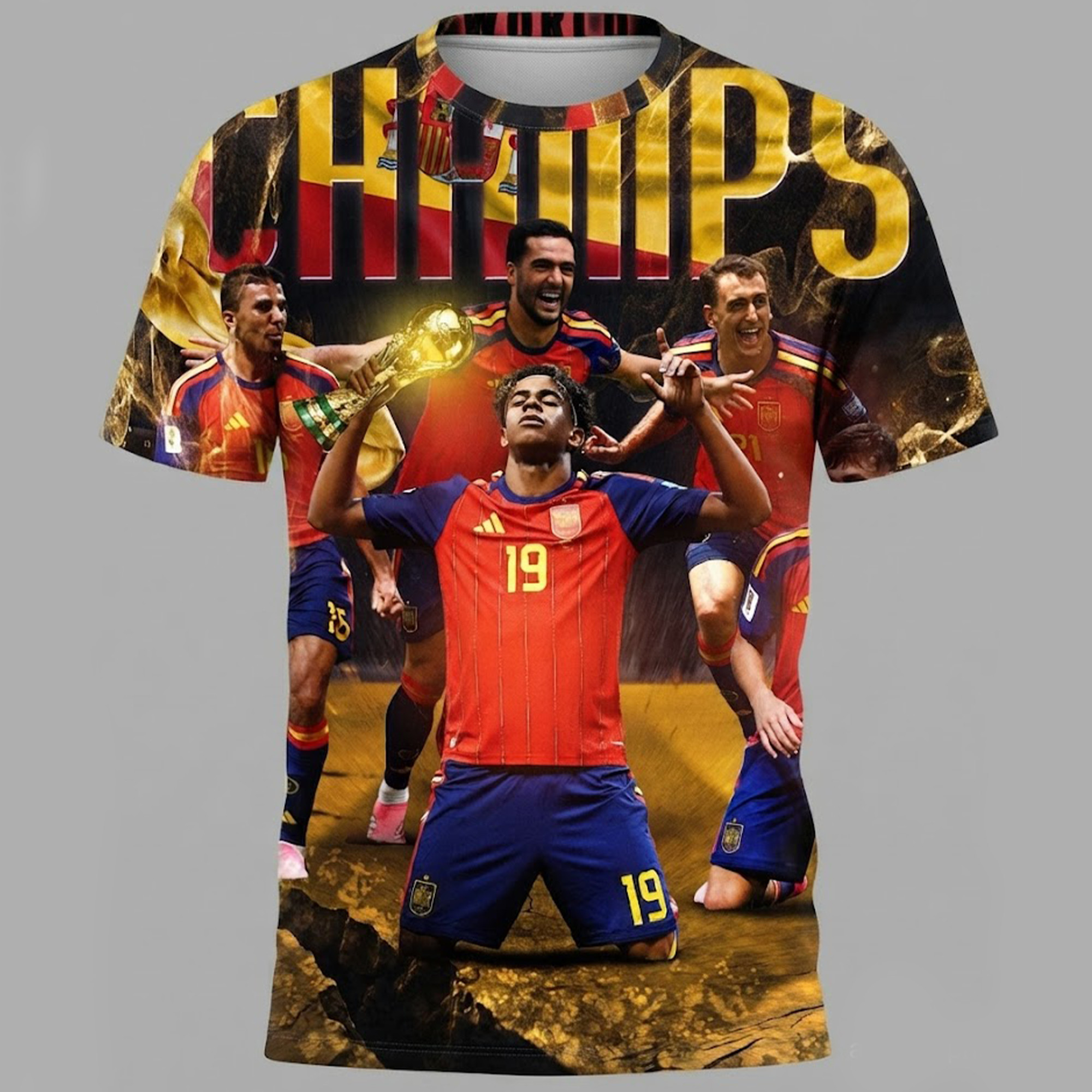 Lamine Yamal T-Shirt 2026 Spain World Cup Champs Shirt Spain FIFA Final Winner Merch - Kdjoy