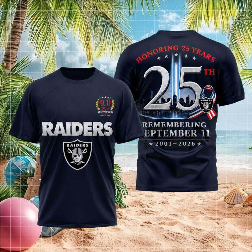 Las Vegas Raiders 25th Anniversary September 11 Shirt LV Raiders Merch Patriotic Gifts - Kdjoy Las Vegas Raiders 25th Anniversary September 11 Shirt LV Raiders Merch Patriotic Gifts - Kdjoy