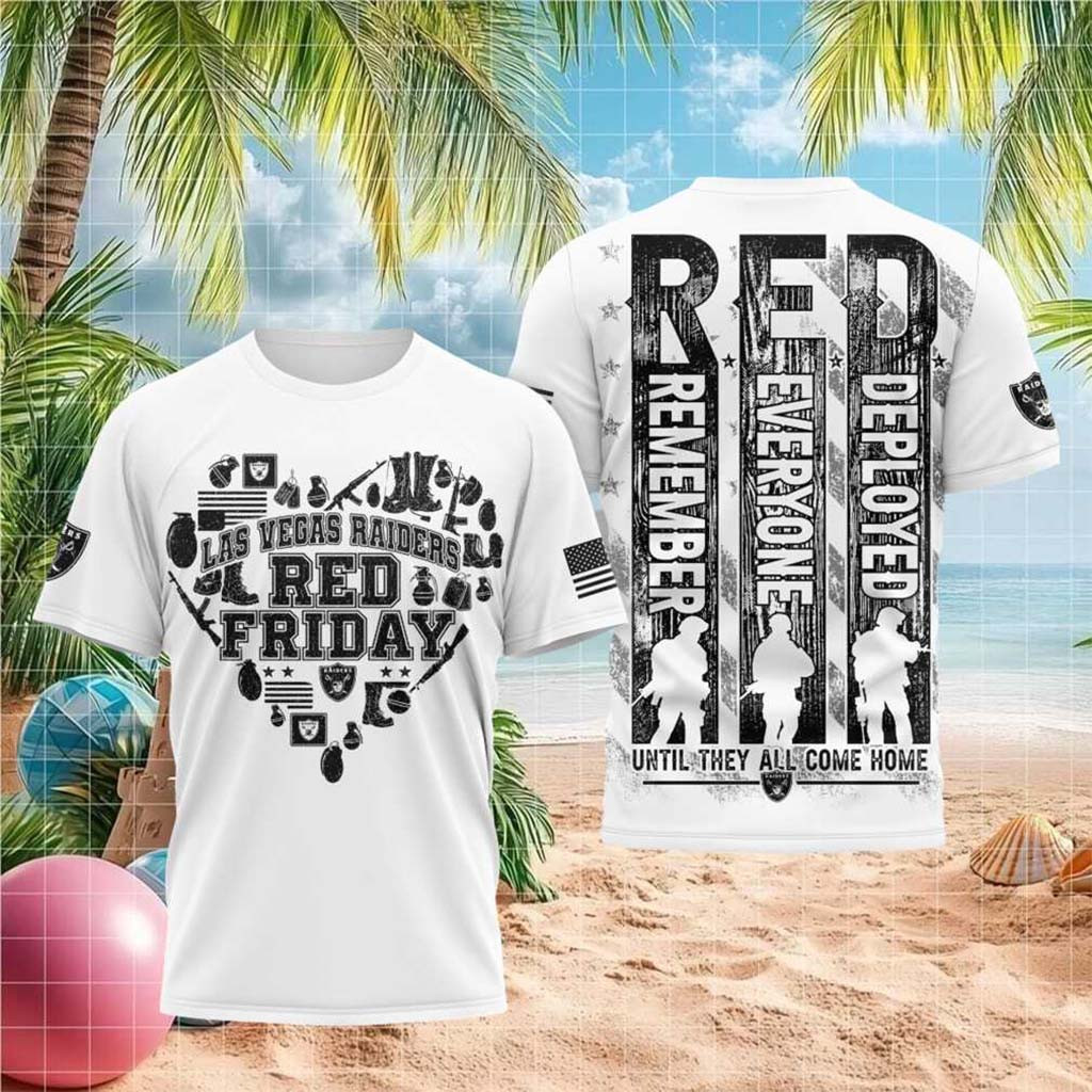 Las Vegas Raiders Red Friday Military Support Shirt LV Raiders Merch Gift For Football Fans - Kdjoy Las Vegas Raiders Red Friday Military Support Shirt LV Raiders Merch Gift For Football Fans - Kdjoy