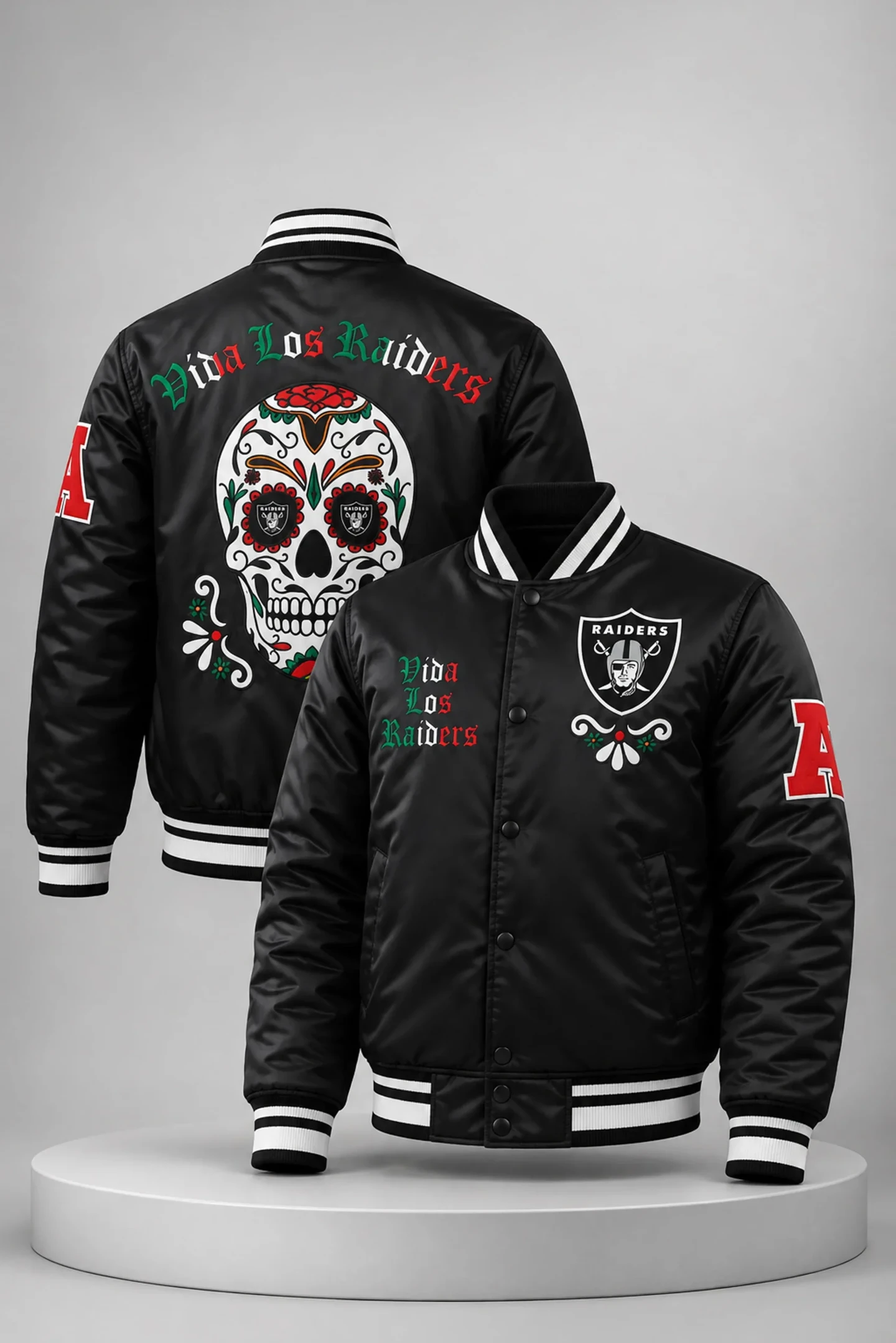 Las Vegas Raiders Viva Los Raiders Bomber Jacket Raiders Merch Gifts For Football Fan - Kdjoy