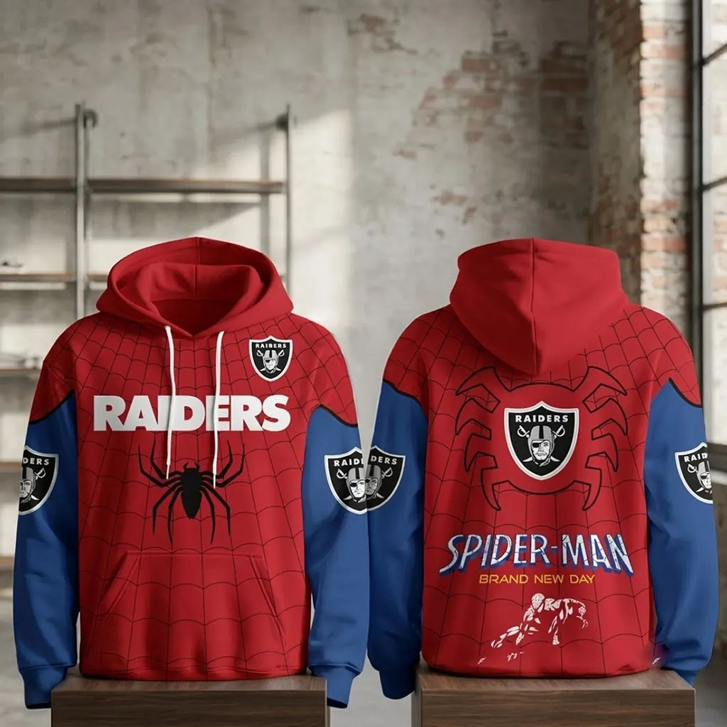 Las Vegas Raiders X Spider-Man Brand New Day Hoodie LV Raiders Merch 2026 Gift For Fans