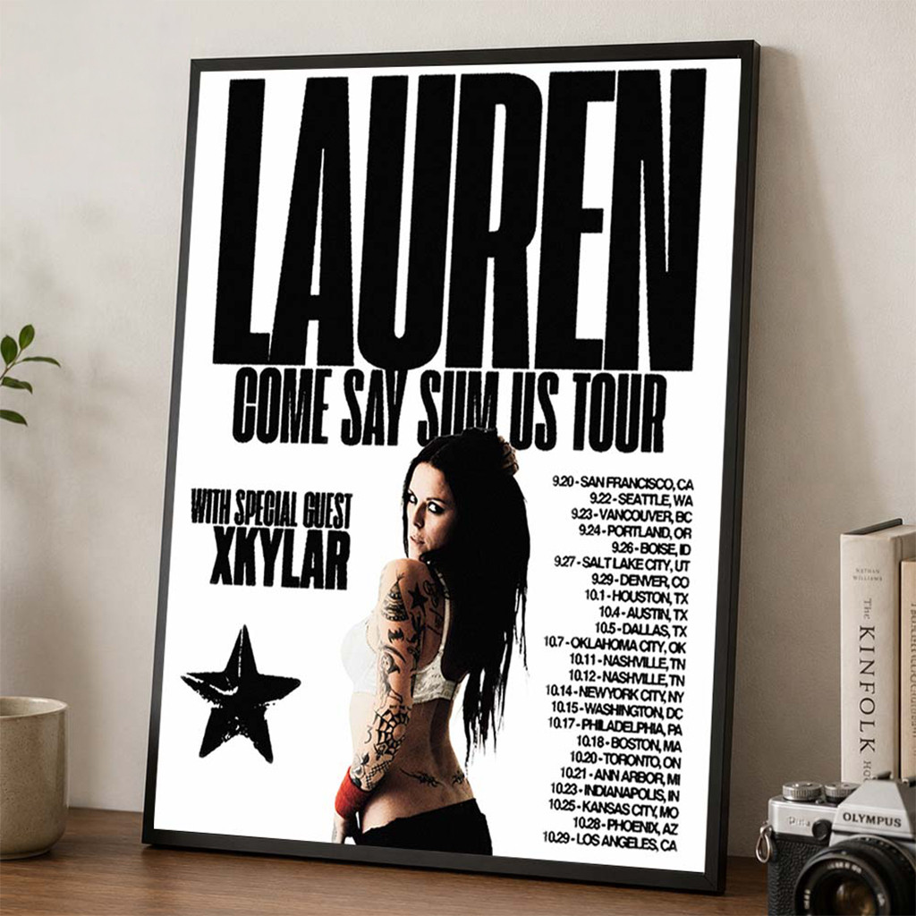 Lauren Come Say Sum US Tour 2026 Schedule Dates Poster Lauren Merch Wall Art Decor - Kdjoy