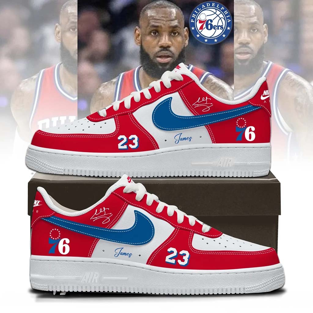 Lebron James #23 Philadelphia 76ers Signature Shoes 2026 76ers Merch Gift For Basketball Fans - Kdjoy