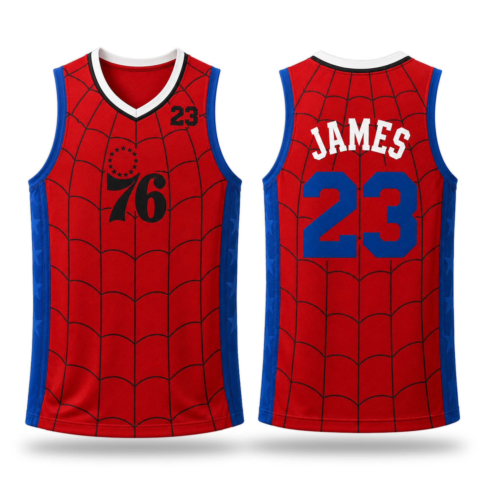 Lebron James Philadelphia 76ers Spider Man New Day Number 23 Jersey Lebron James Merch - Kdjoy