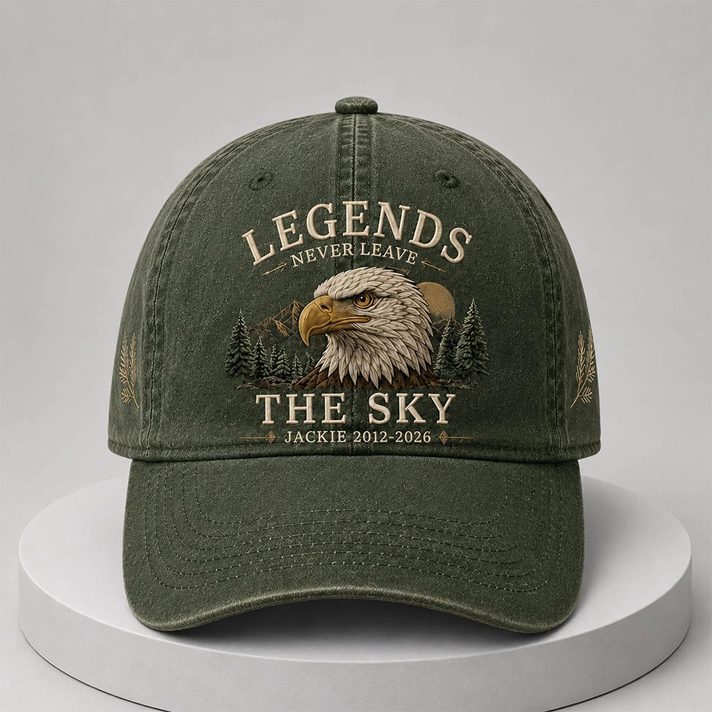 Legends Never Leave The Sky Jackie 2012 2026 Hat Jackie Big Bear Merch Gift For Eagle Lovers - Kdjoy