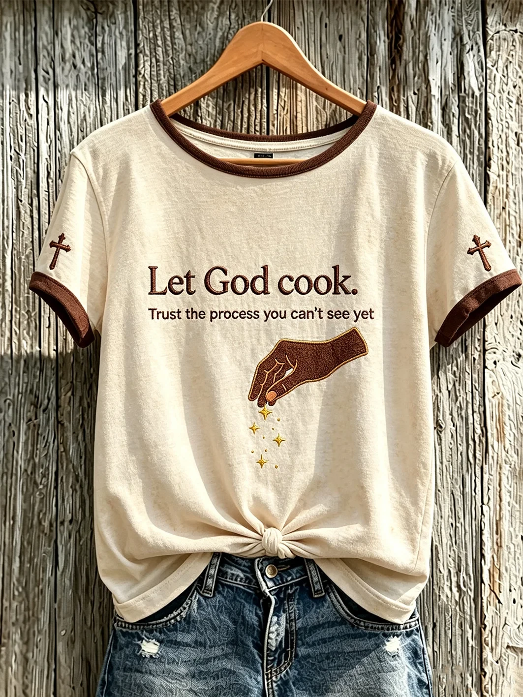 Let God Cook T-Shirt Trust The Process You Can't See Yet Shirt Faith Based Gift For Her - Kdjoy Let God Cook T-Shirt Trust The Process You Can't See Yet Shirt Faith Based Gift For Her - Kdjoy