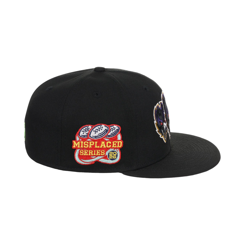 Lids Hat Drop Merch Baltimore Ravens John Geiger x Misplaced Series Snapback Hat Embroidered - Kdjoy