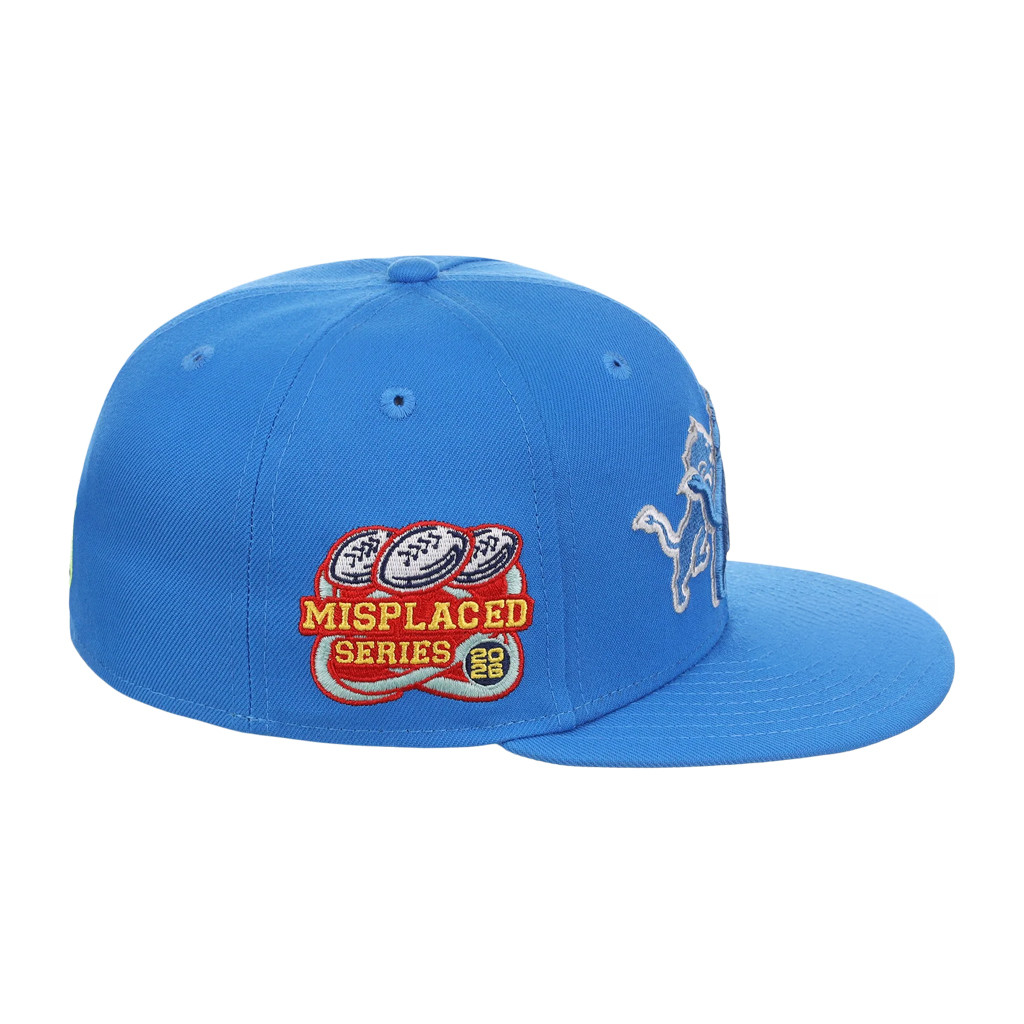 Lids Hat Drop Merch Detroit Lions John Geiger x Misplaced Series Snapback Hat Blue Embroidered - Kdjoy