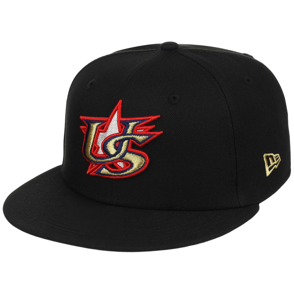 Lids Hat Drop Merch USA World Baseball Classic Touch of Gold Snapback Hat Black Embroidered - Kdjoy