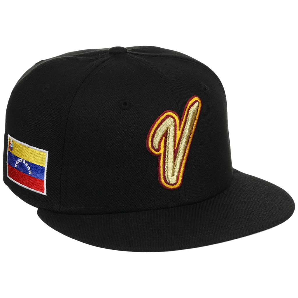 Lids Hat Drop Merch Venezuela World Baseball Classic Touch of Gold Snapback Hat Black Embroidered - Kdjoy