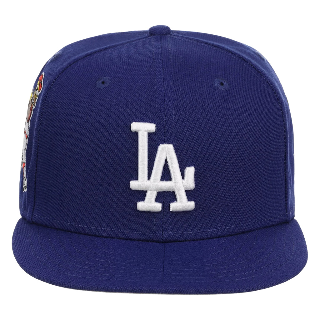 Lids Hat Drop The Simpsons Collection Merch LA Dodgers Simpsons Homer At The Bat Wonderbat Snapback Hat - Kdjoy