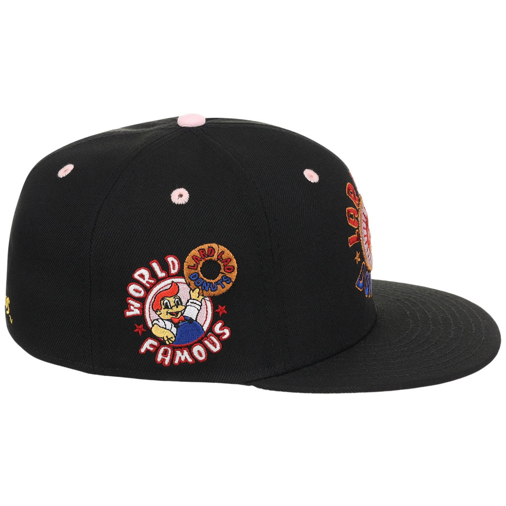 Lids Hat Drop The Simpsons Fitted Collection Merch Lard Lad Donuts Snapback Hat Embroidered - Kdjoy