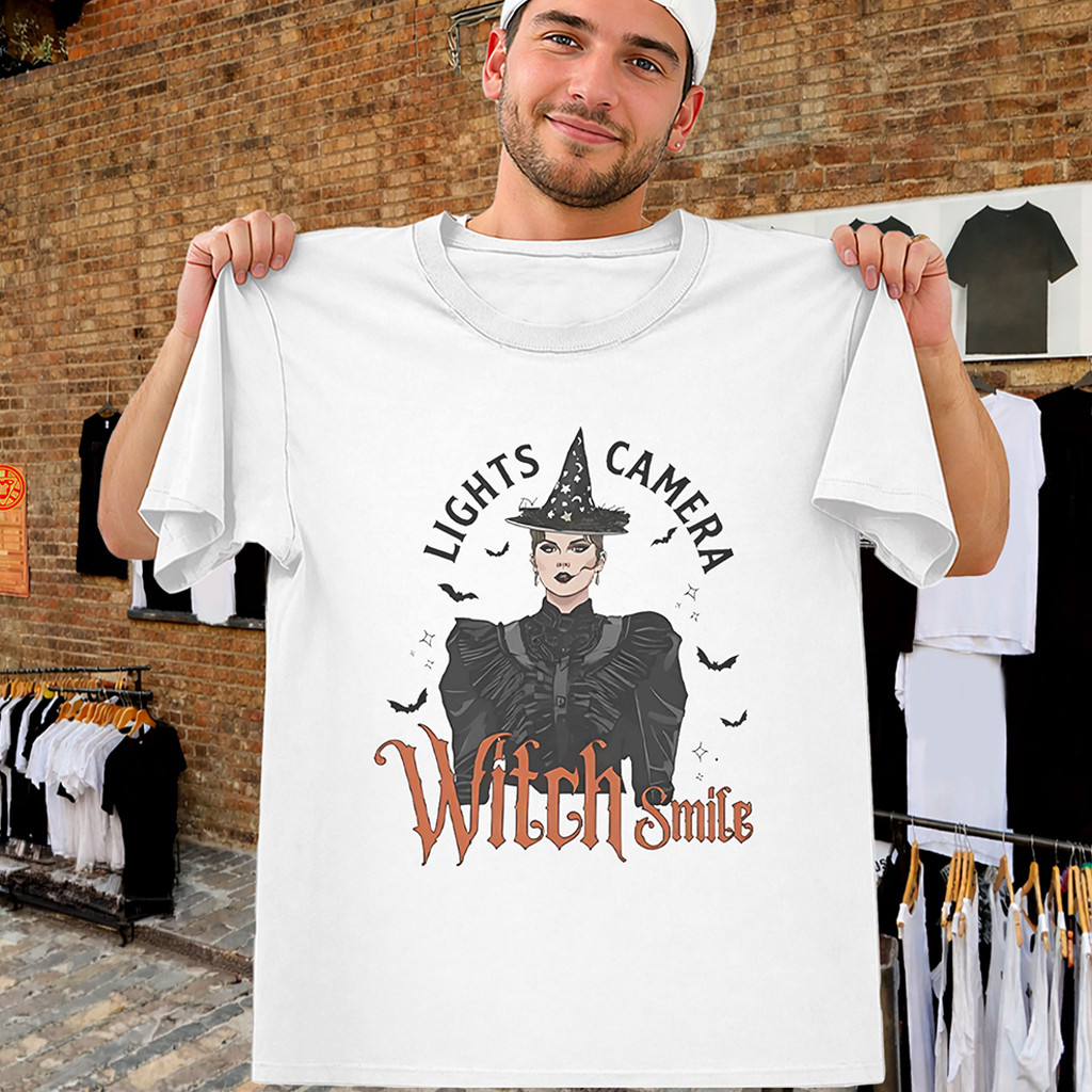 Lights Camera Witch Smile Shirt TS Halloween Meme Shhirt Swifties Merch Gifts For Fans - Kdjoy Lights Camera Witch Smile Shirt TS Halloween Meme Shhirt Swifties Merch Gifts For Fans - Kdjoy