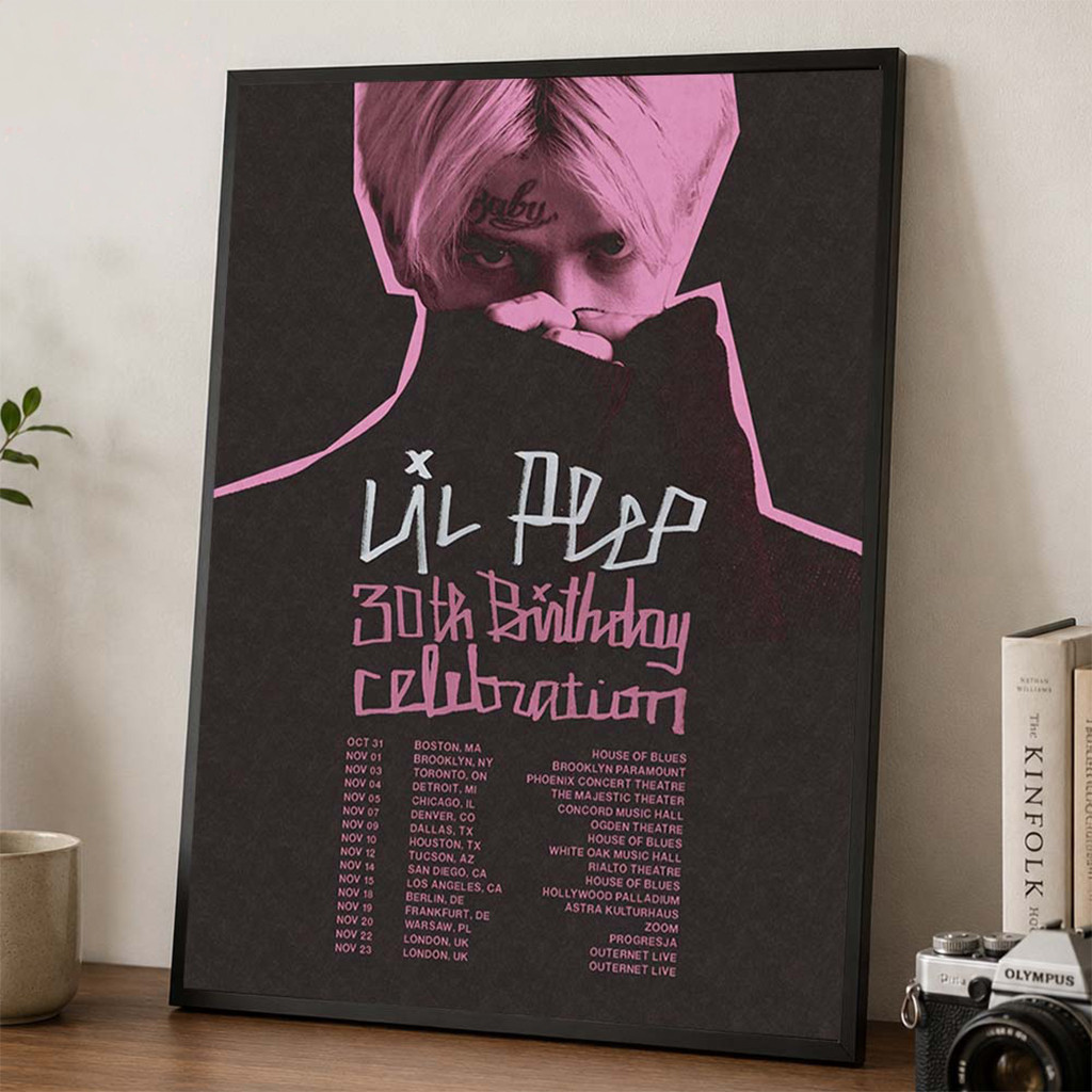 Lil Peep 30th Birthday Celebration 2026 Tour Schedule Dates Poster Lil Peep Merch Wall Art Decor - Kdjoy
