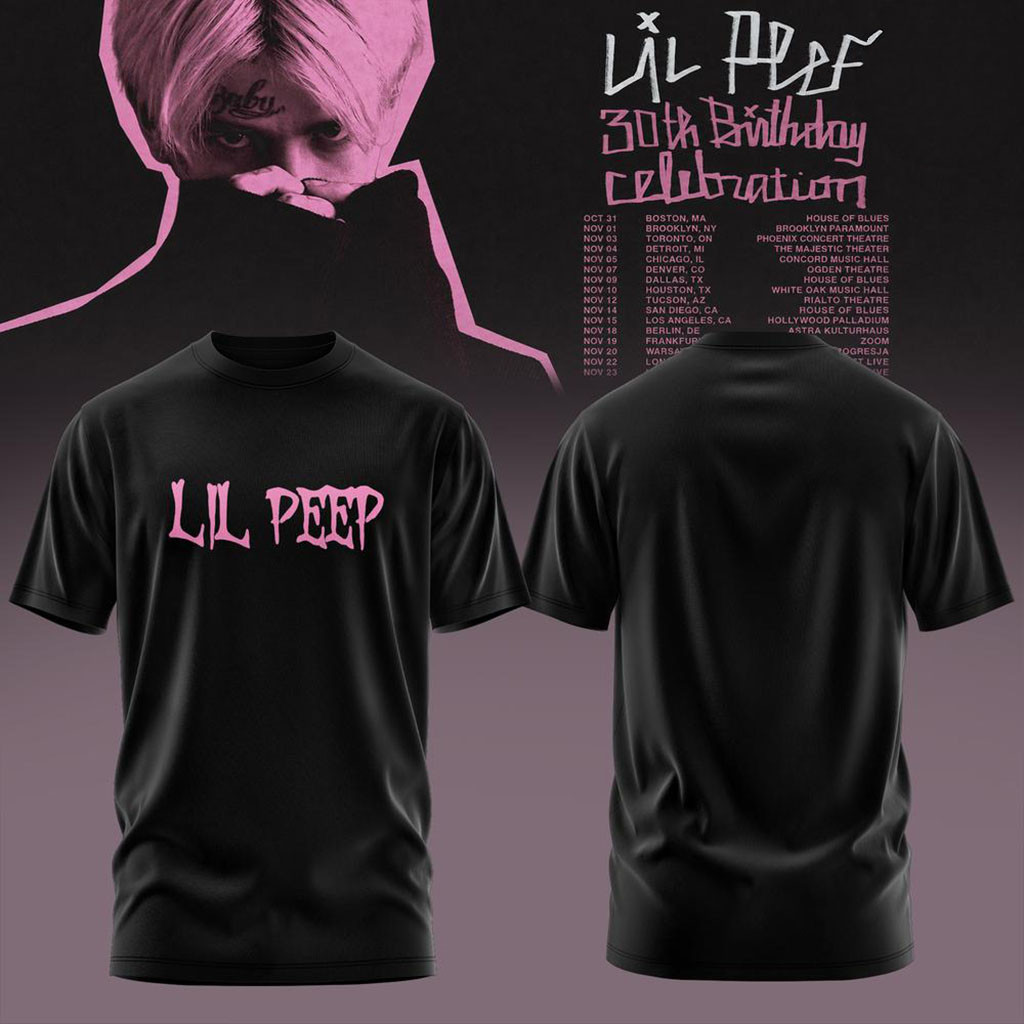 Lil Peep 30th Birthday Celebration 2026 Tour Shirt Lil Peep Merch Gift Ideas For Music Lovers - Kdjoy Lil Peep 30th Birthday Celebration 2026 Tour Shirt Lil Peep Merch Gift Ideas For Music Lovers - Kdjoy