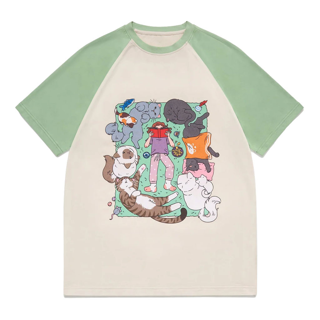 Lilsimsie Merch 2026 Reading Party T-Shirt Cute Cat Lover Shirt Gifts For Sisters - Kdjoy