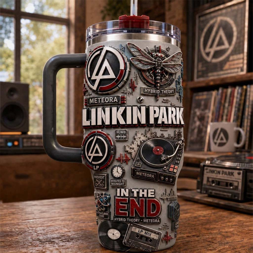 Linkin Park Merch In The End Hybrid Theory Meteora Tumbler Gift Ideas For Dad - Kdjoy