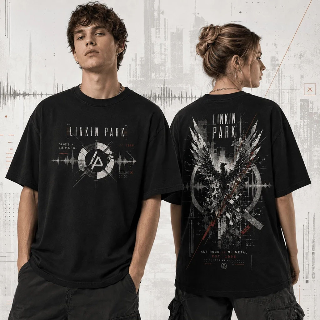 Linkin Park Nu Metal Phoenix Black T-Shirt Linkin Park Merch 2026 Present For Band Fans Linkin Park Nu Metal Phoenix Black T-Shirt Linkin Park Merch 2026 Present For Band Fans