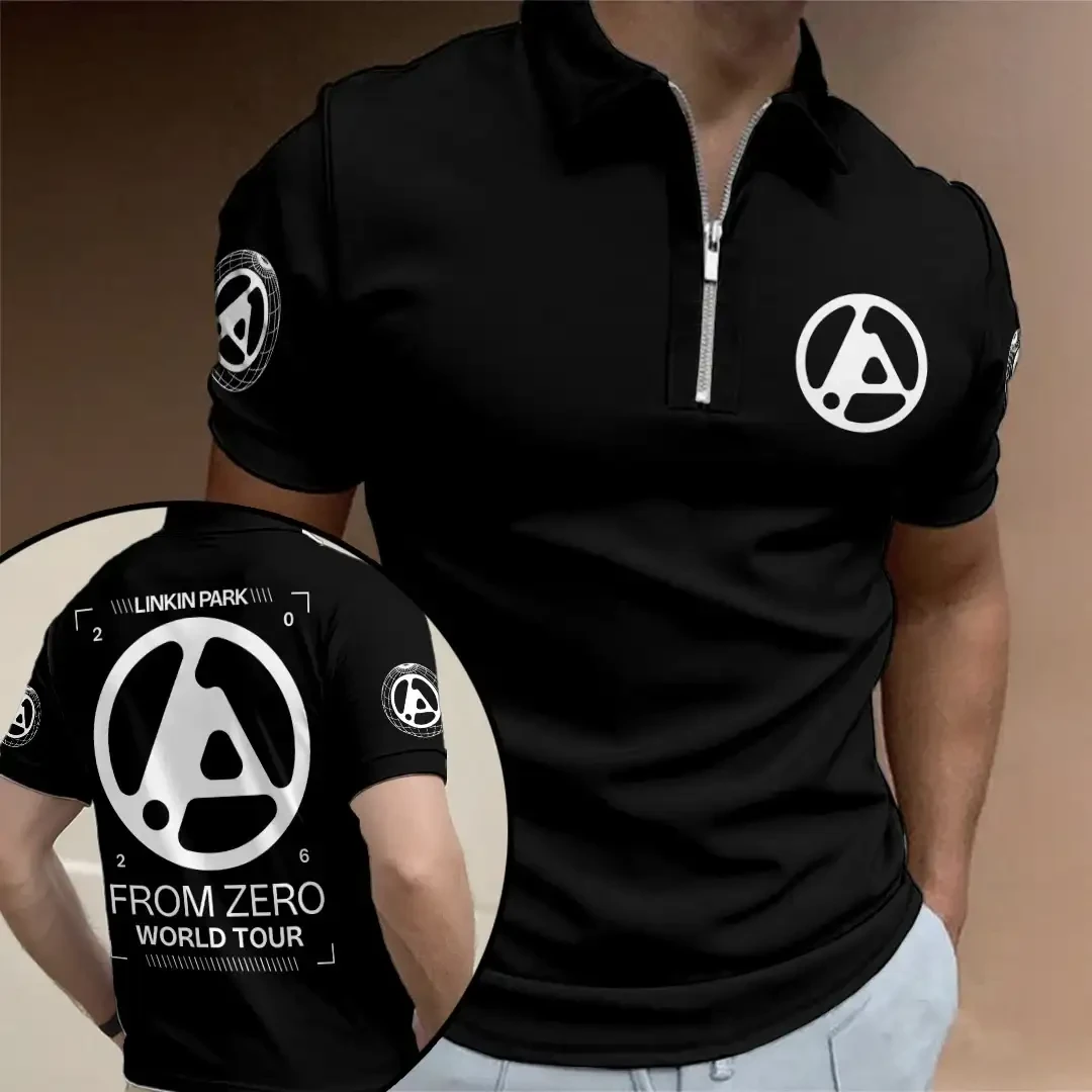 Linkin Park World Tour 2026 Zip Polo Shirt Linkin Park From Zero Merch Boyfriend Gifts - Kdjoy