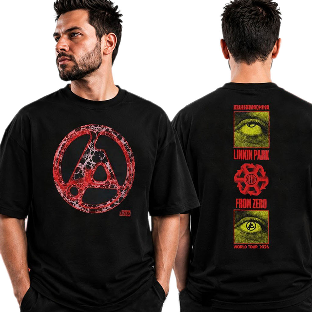 Linkin Park X Deus Ex Machina Merch Pop Up Download Festival UK 2026 T-Shirt Concert Outfit - Kdjoy Linkin Park X Deus Ex Machina Merch Pop Up Download Festival UK 2026 T-Shirt Concert Outfit - Kdjoy