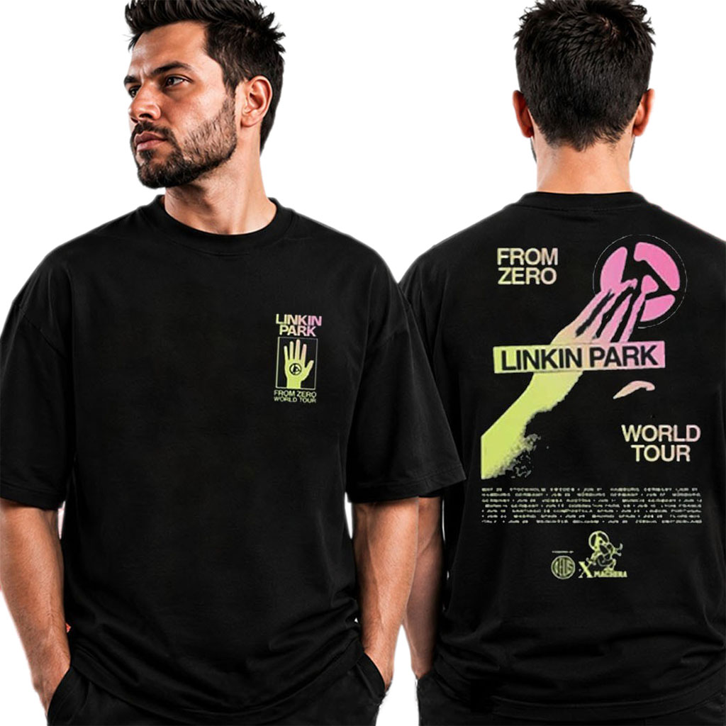 Linkin Park X Deus Ex Machina Pop Up Shop Spain Rainbow Hand T-Shirt Linkin Park Merch Fan Gift - Kdjoy