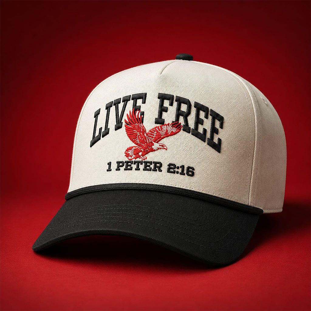 Live Free Bible Hat Embroidered Christian Merch Gift Ideas For Friends - Kdjoy Live Free Bible Hat Embroidered Christian Merch Gift Ideas For Friends - Kdjoy