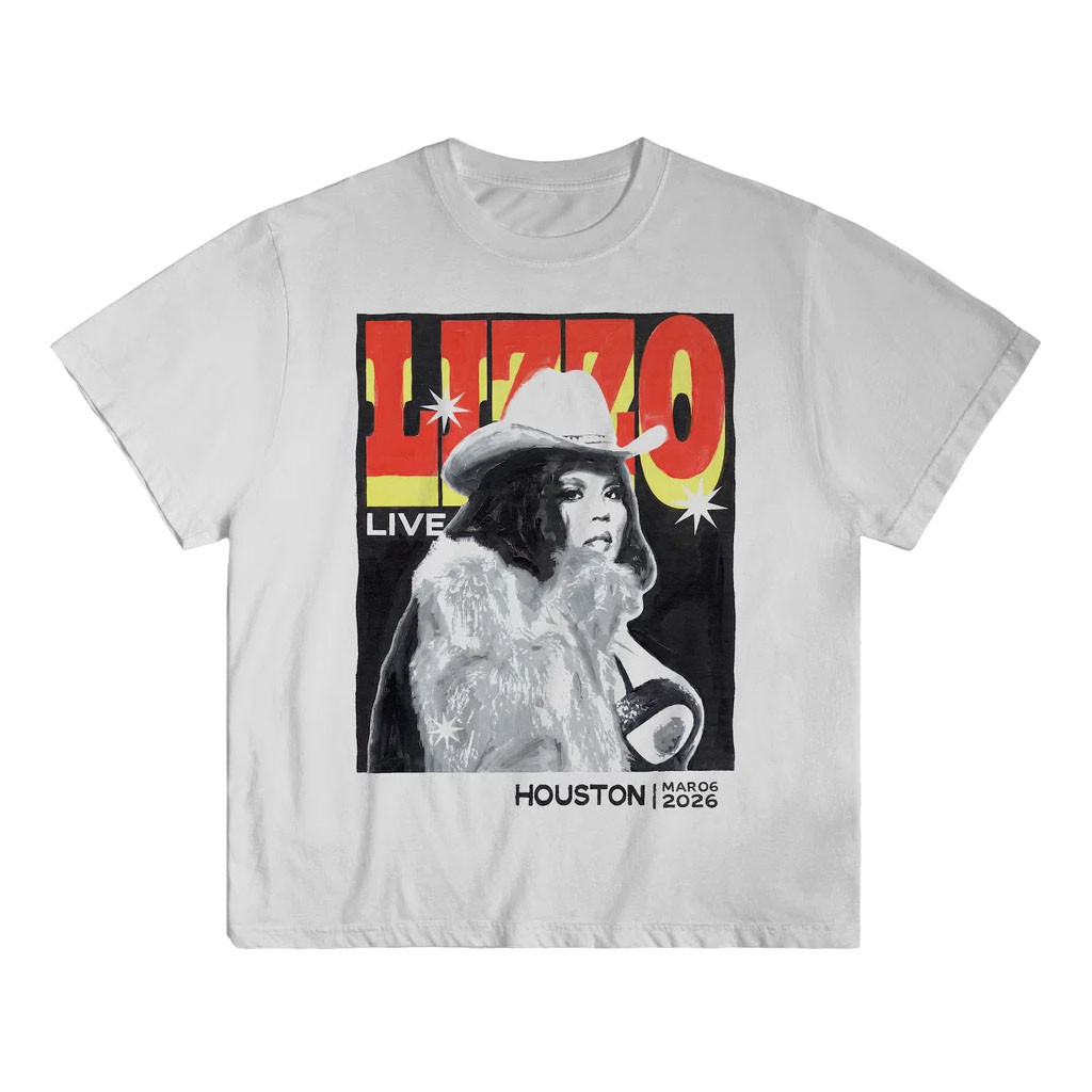 Lizzo Merch 2026 Houston Mar 06 T-Shirt Lizzo Live Shirt Gift Ideas For Rapper Fans - Kdjoy