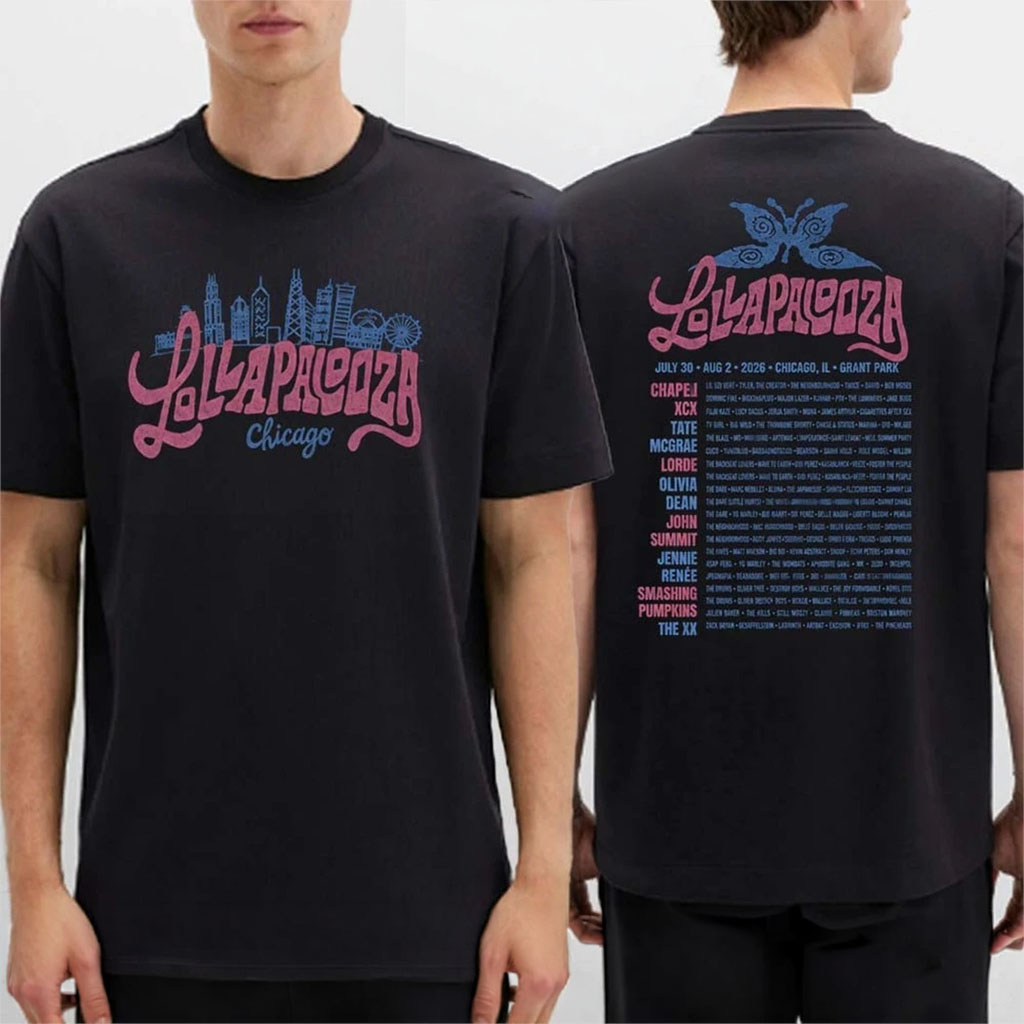 Lollapalooza Chicago Grant Park July 30th World Tour 2026 T-Shirt Lollapalooza Merch Fan Gifts - Kdjoy