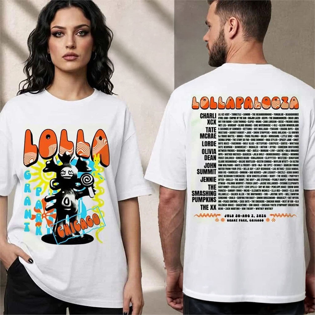 Lollapalooza Festival Chicago 2026 Merch Lolla Lolli Guide Lineup T-Shirt Concert Outfits - Kdjoy Lollapalooza Festival Chicago 2026 Merch Lolla Lolli Guide Lineup T-Shirt Concert Outfits - Kdjoy