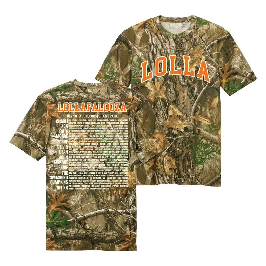 Lollapalooza Merch 2026 Lolla Camo Lineup T-Shirt Chicago Music Festival Merch Concert Outfits - Kdjoy Lollapalooza Merch 2026 Lolla Camo Lineup T-Shirt Chicago Music Festival Merch Concert Outfits - Kdjoy