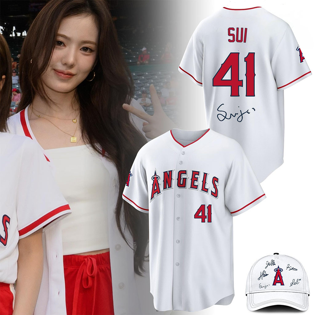 Los Angeles Angels KiiiKiii #41 Sui Signed Baseball Jersey 2026 KiiiKiii Tour Merch Fan Gifts - Kdjoy