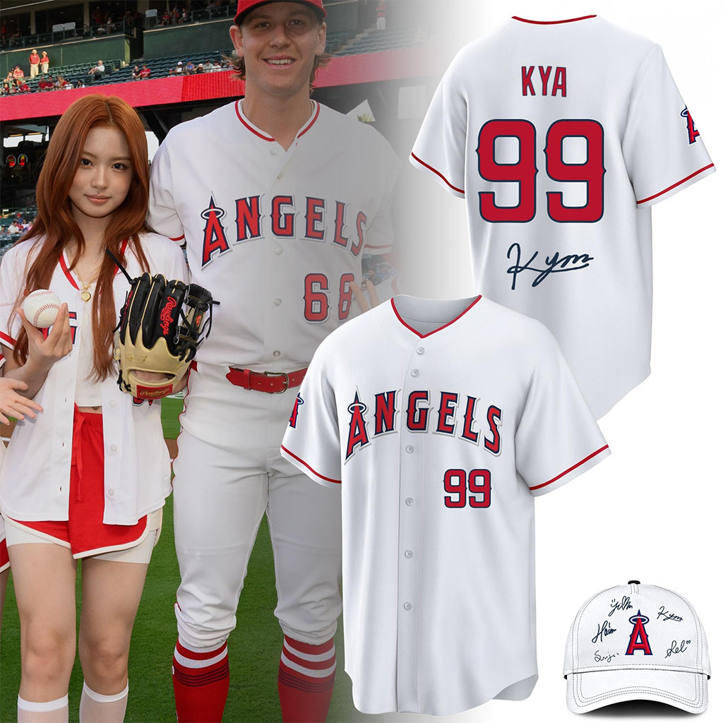 Los Angeles Angels KiiiKiii #99 Kya Baseball Jersey 2026 KiiiKiii Tour Merch Fan Present - Kdjoy