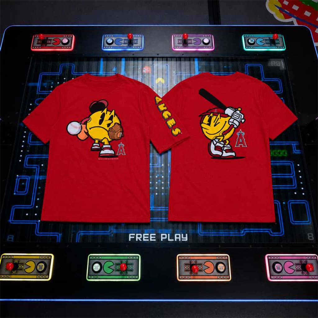 Los Angeles Angels x Pac-Man Retro Gaming 2026 Shirt LA Angels Merch Fans Gifts - Kdjoy