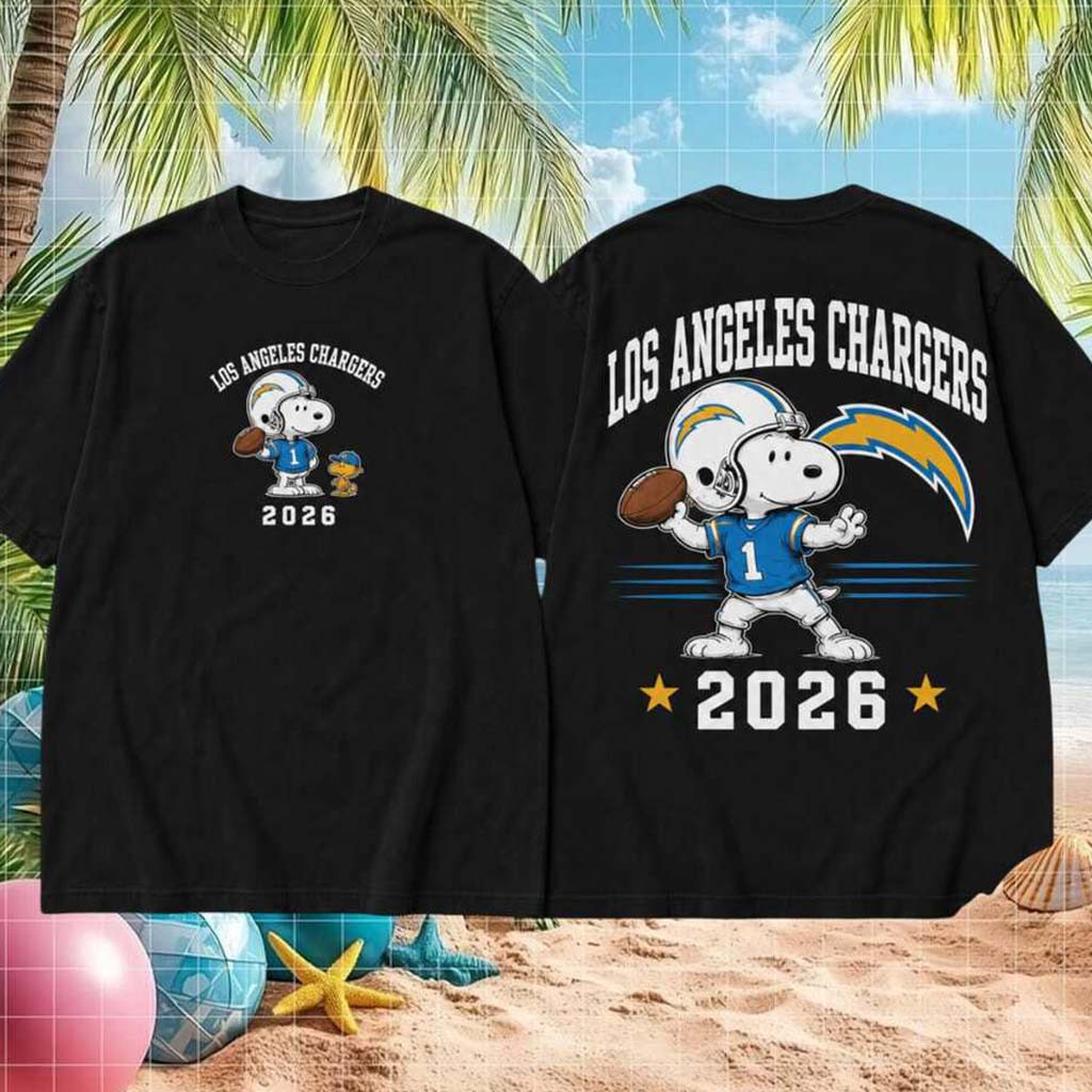 Los Angeles Chargers Football Snoopy 2026 Shirt LA Chargers Merch Best Football Gifts - Kdjoy