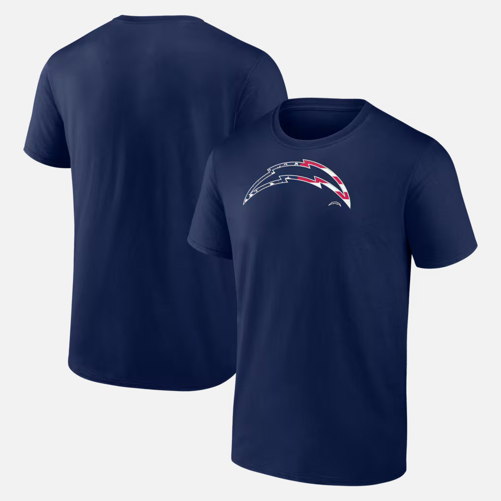 Los Angeles Chargers Merch 2026 LA Chargers Americana T-Shirt Navy Gift Idea For Football Lover - Kdjoy Los Angeles Chargers Merch 2026 LA Chargers Americana T-Shirt Navy Gift Idea For Football Lover - Kdjoy