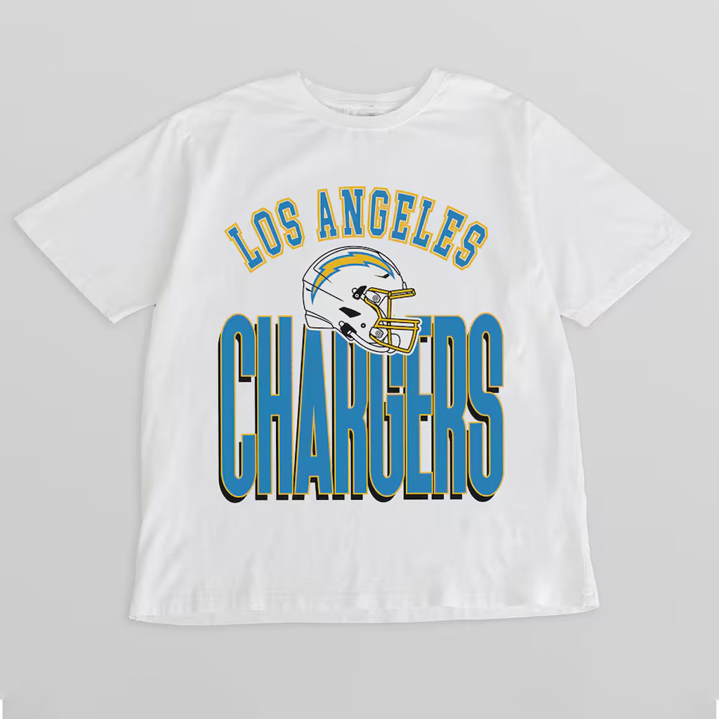 Los Angeles Chargers Merch 2026 LA Chargers Helmet T-Shirt Game Day Shirt Football Fan Apparel - Kdjoy