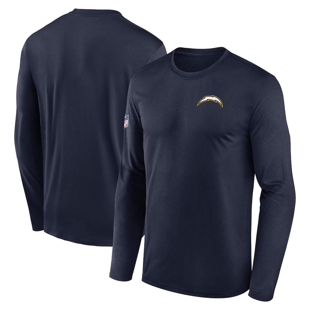 Los Angeles Chargers Merch 2026 LA Chargers Legend Small Logo Long Sleeve Shirt Navy Fan Gifts - Kdjoy Los Angeles Chargers Merch 2026 LA Chargers Legend Small Logo Long Sleeve Shirt Navy Fan Gifts - Kdjoy