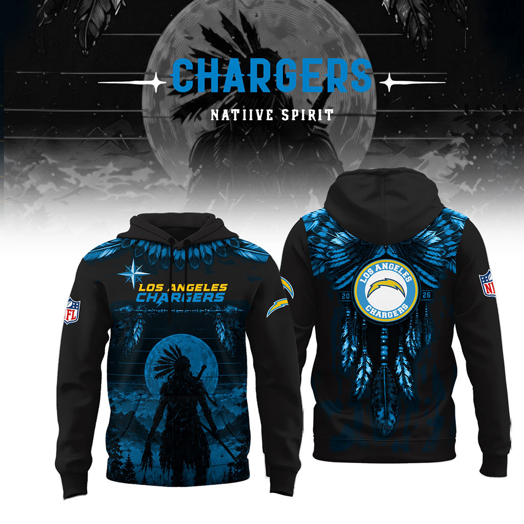 Los Angeles Chargers Native Spirit Heritage Hoodie 2026 LA Chargers Merch Football Themed Gifts - Kdjoy Los Angeles Chargers Native Spirit Heritage Hoodie 2026 LA Chargers Merch Football Themed Gifts - Kdjoy