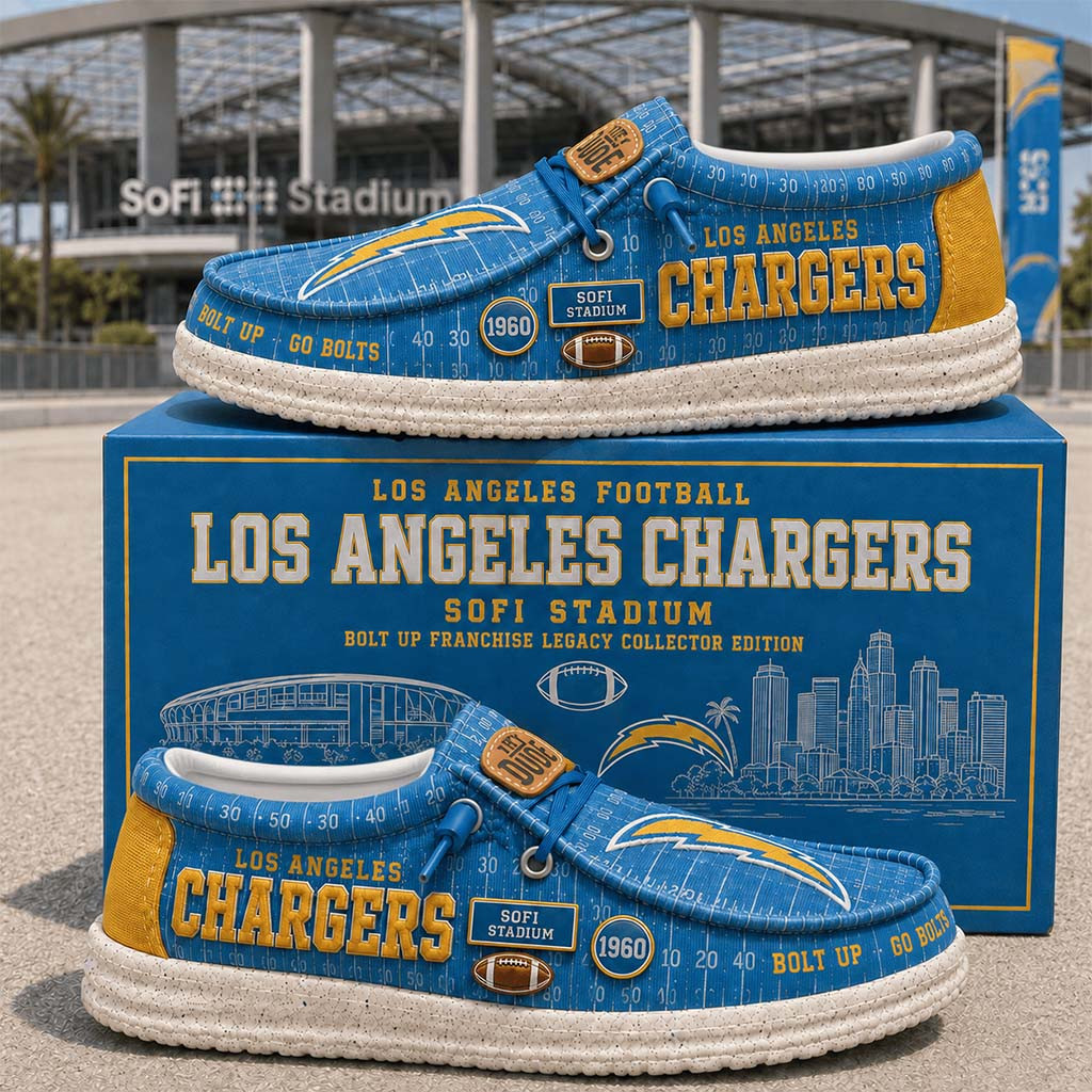 Los Angeles Chargers Sofi Stadium Shoes LA Chargers Merch Cool Gift For Football Lovers - Kdjoy