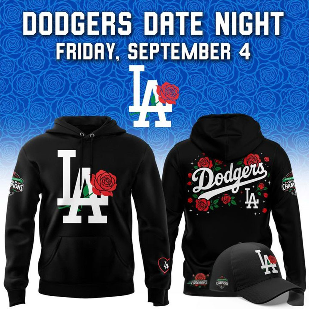 Los Angeles Dodgers Merch X Date Night Hoodi Dodgers Game Day Outfits Gifts For Him - Kdjoy
