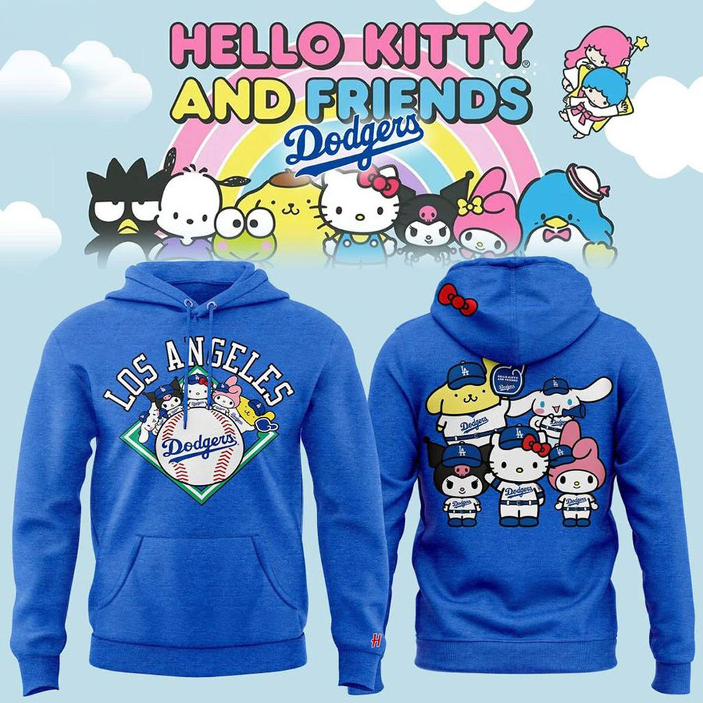 Los Angeles Dodgers X Hello Kitty And Friends Night 2026 Hoodie LA Dodgers Merch Cute Gifts - Kdjoy