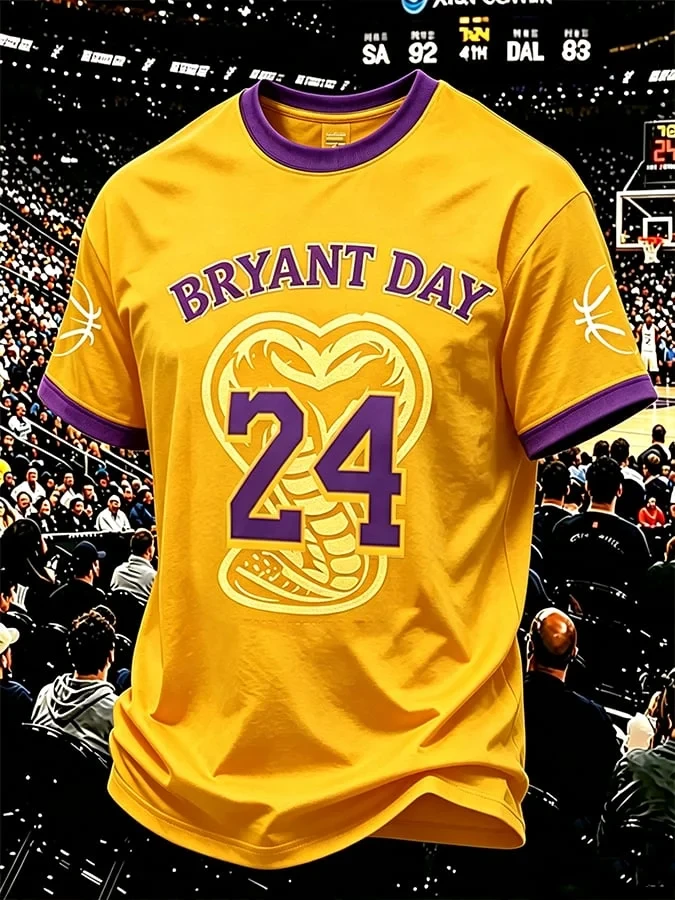 Los Angeles Lakers Kobe Bryant #24 Basketball T-Shirt LA Lakers Merch Gifts For Fans - Kdjoy