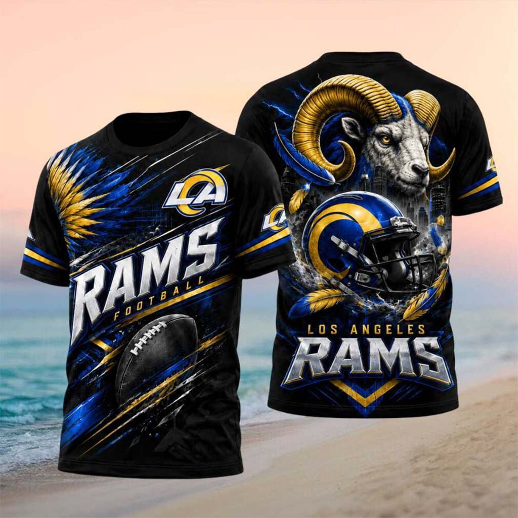 Los Angeles Rams Football Horned Ram Helmet Graphic Shirt LA Rams Merch Gift For Brothers - Kdjoy Los Angeles Rams Football Horned Ram Helmet Graphic Shirt LA Rams Merch Gift For Brothers - Kdjoy