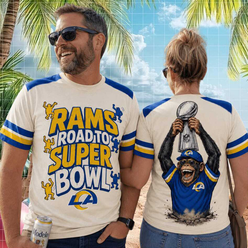 Los Angeles Rams Mascot Road To Super Bowl Shirt LA Rams Merch Gift For Football Lovers - Kdjoy Los Angeles Rams Mascot Road To Super Bowl Shirt LA Rams Merch Gift For Football Lovers - Kdjoy