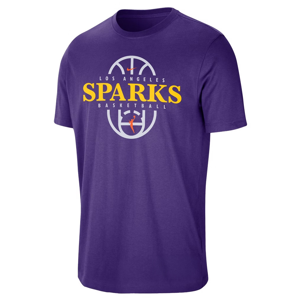 Los Angeles Sparks Merch 2026 LA Sparks On-Court Practice T-Shirt Purple Gift For Fans - Kdjoy