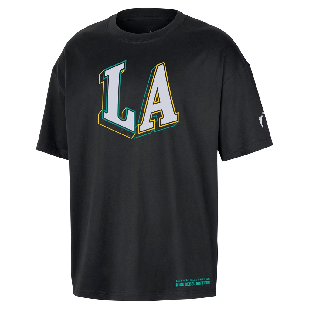 Los Angeles Sparks Merch 2026 LA Sparks Standard Issue Rebel Edition T-Shirt Black Fan Gear - Kdjoy