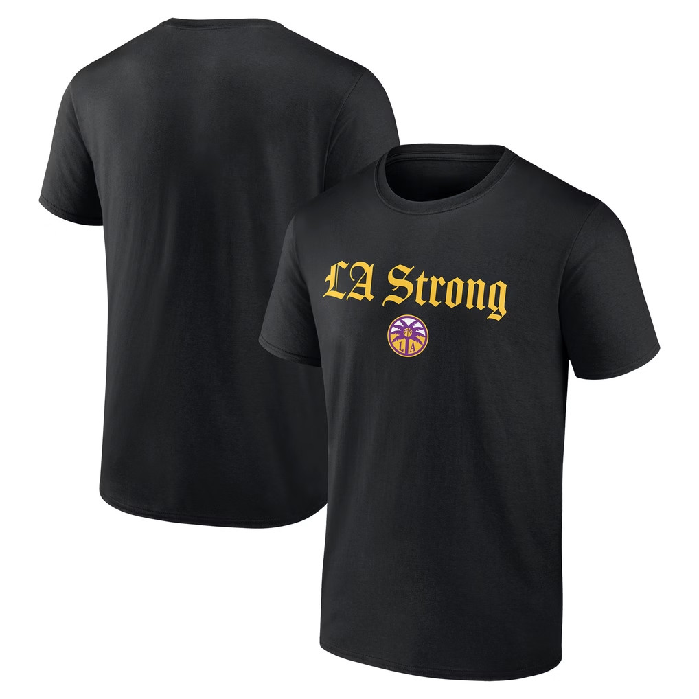 Los Angeles Sparks Merch 2026 LA Strong T-Shirt Black Presents For Basketball Fans - Kdjoy